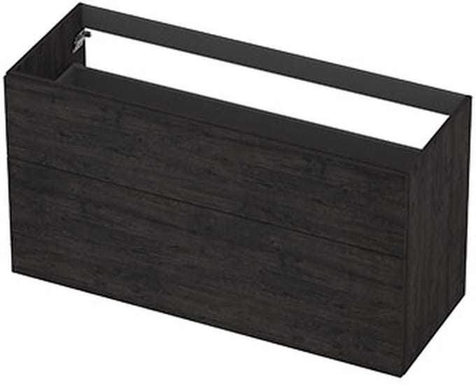INK - Onderkast 2L A-sym Decor Tbv Grepen - 1200x450x650 Mm - Houtskool Eiken