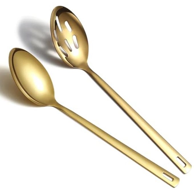 Solidchoice - Set van 2 Titanium Gecoate Kooklepels van RVS