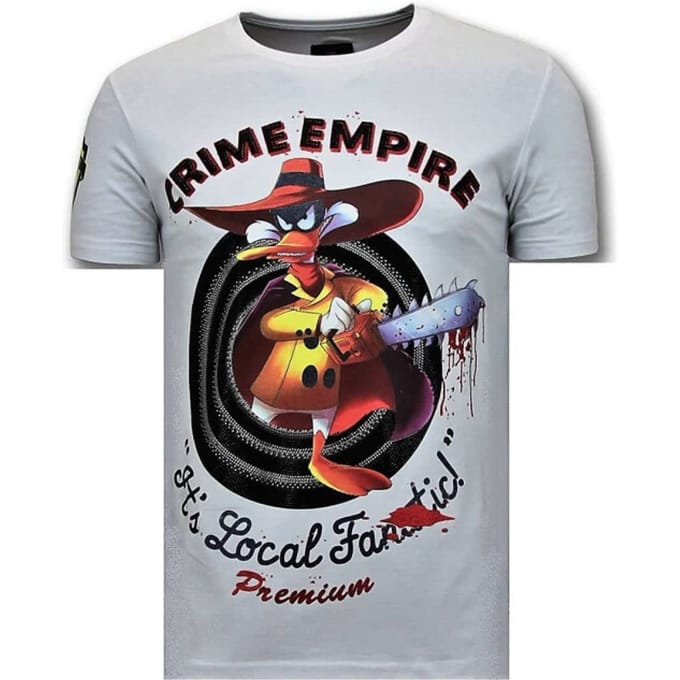 Luxe Heren T-shirt - Crime Empire - Wit