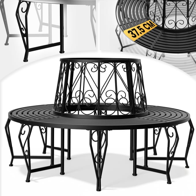 DUB Boombank - Tuinzetel -  Zwart - Metaal - Ø160 cm