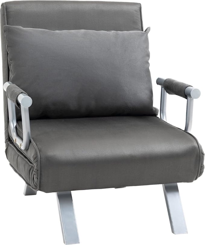 DD Slaapstoel - Logeerbed - Zetelbed - 69x65x80cm - Dunkelgrau