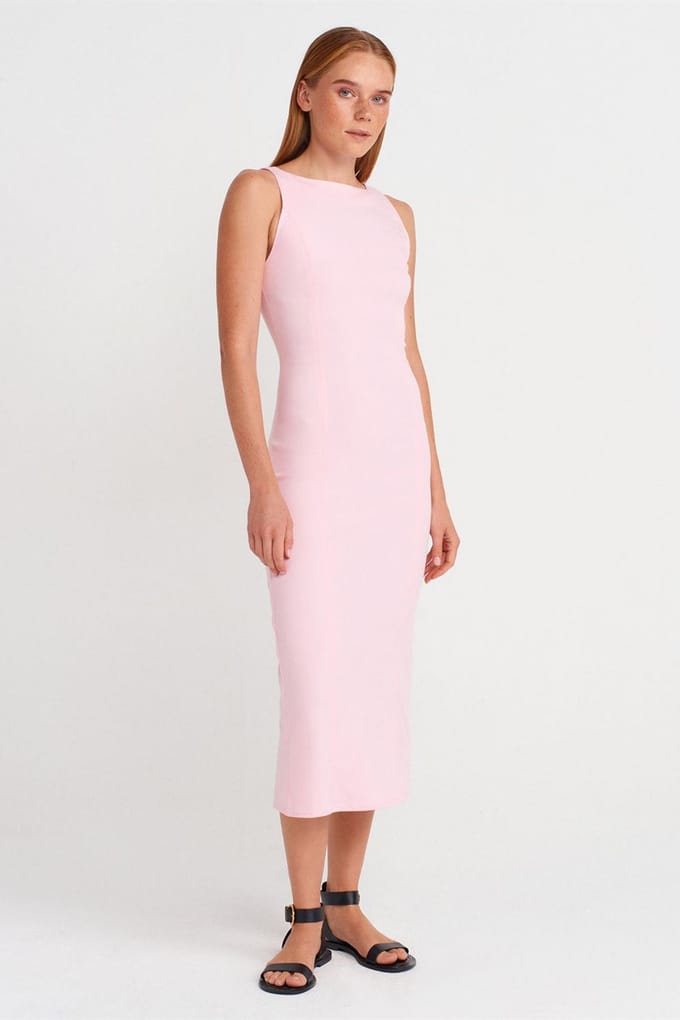 Mouwloze Midi Bodycon Jurk Met Splits