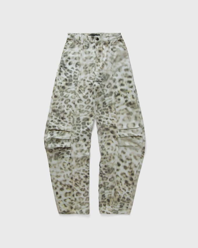 Printed Denim Cargo Pants
