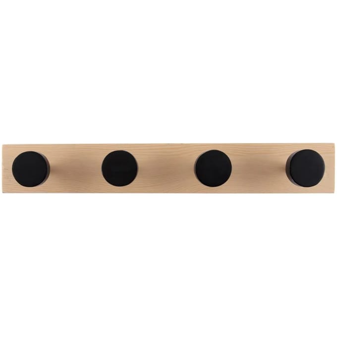 Kleine dennenhouten kapstok Present Time Knobs
