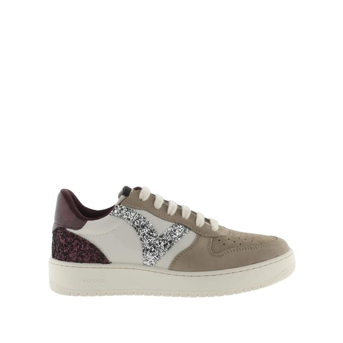 Schoenen met gescheurde lederen look en glitters voor dames Victoria Madrid
