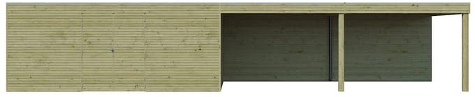 Woodlands Blokhut QB Groen Geïmpregneerd 1110 x 300 cm