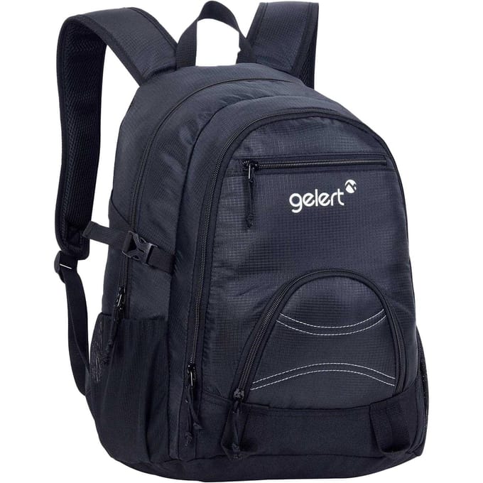 Gelert Polyester rugzak met logo (Zwart)