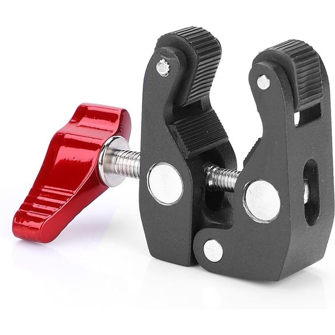 Pince de fixation pour bras magique articulé en alliage d'aluminium, 14  et 38 black