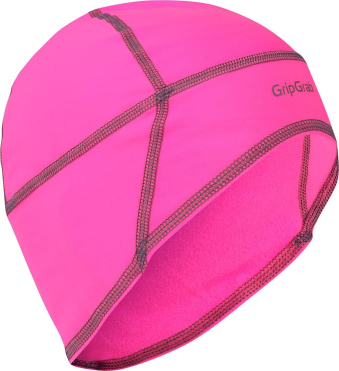 GripGrab - Thermo Lente Herfst Helmmuts Skull Cap Fietsen - Roze Hi-Vis - Unisex - Maat L