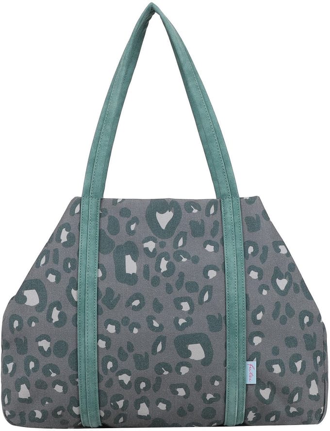 Fritzi aus Preußen shopper schoudertas Simply Shopper Canvas Leo Jungle donkergroen