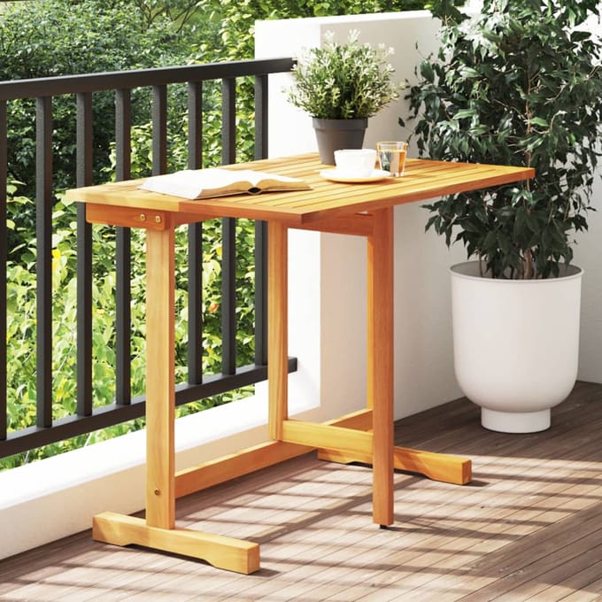 vidaXL - Balkontafel - inklapbaar - 90x60x72 - cm - massief - acaciahout