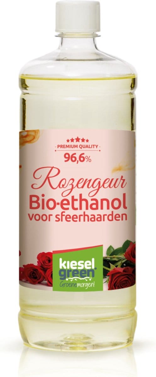 KieselGreen Bio ethanol met Rozengeur - Premium bio -ethanol - 100% biobrandstof -1 liter