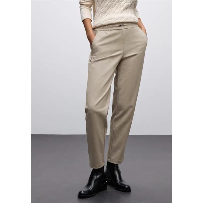 Gemêleerde broek met detail