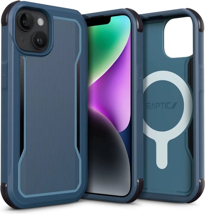 Raptic Fort MagSafe Apple iPhone 14 Plus Hoesje Militair Getest Blauw