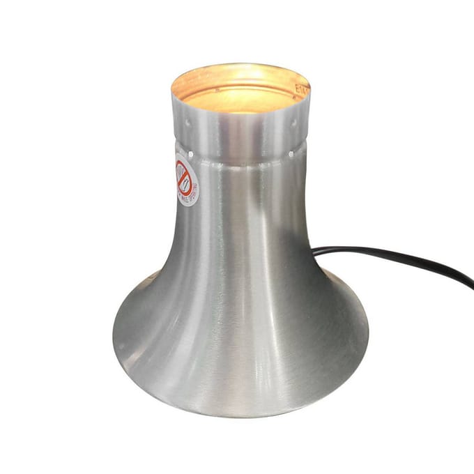 Speelse Glitter Tafellamp Volcan 4188ST - Staal en Glas - 37 cm hoog, 14 cm diameter - Mexlite
