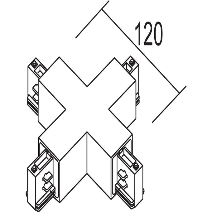 Ivela X-verbinder 3-fasensysteem LKM, wit
