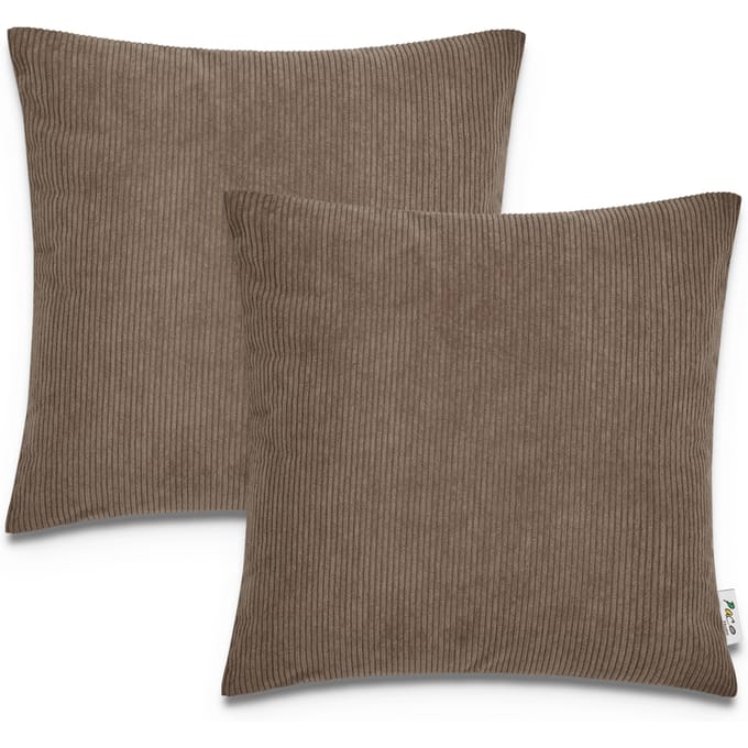 Kussensloop Chino bruin 45x45 cm, 2 stuks