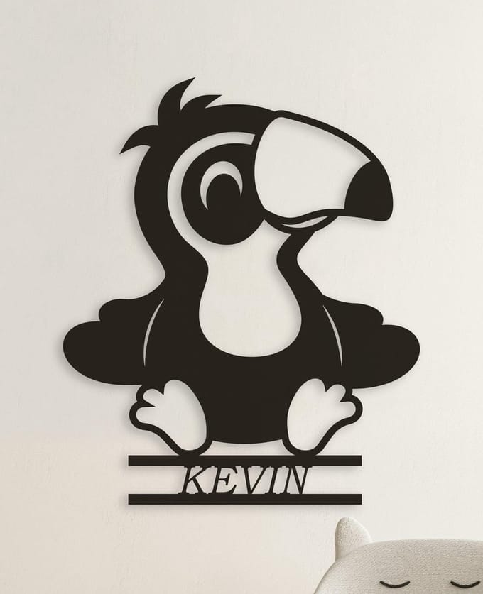 Wanddecoratie kinderen | Toucan - M (33x40cm)
