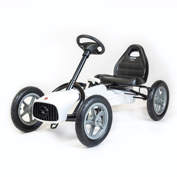 Baby Mix Buggy skelter wit 5-8 jaar - Trapkar met handrem