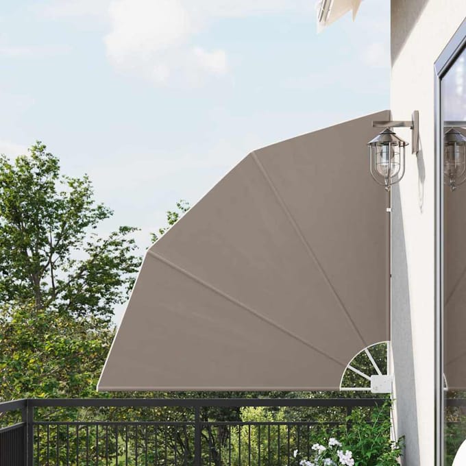 vidaXL - Balkon - Privacy - Scherm - 140 - x - 140 - cm - Polyester - Taupe