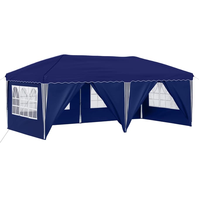 vidaXL - Pop-up - Feesttent - 575 - x - 288 - x - 245 - cm - Blauw