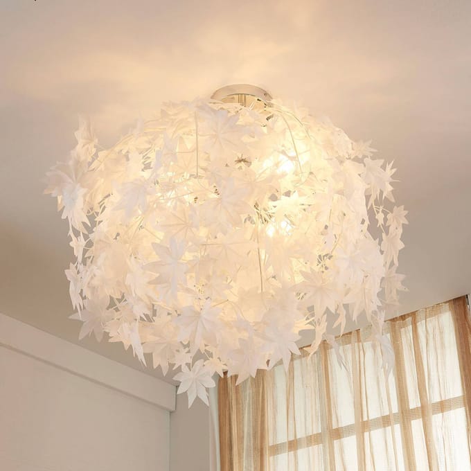 Lindby - plafondlamp - 3lichts - Kunststof, metaal - H: 73 cm - E27 - wit, chroom