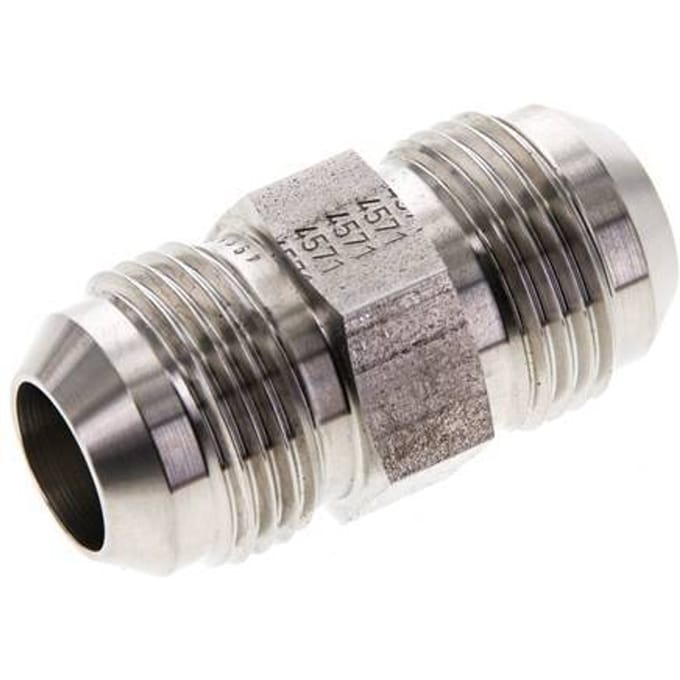 JIC  Dubbele Nippel UN 1-1/16''-12 RVS 210bar