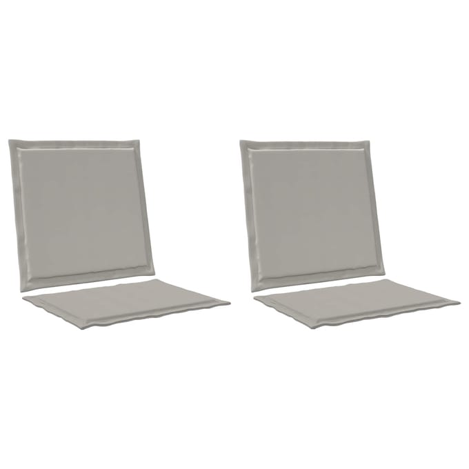 vidaXL - Zitkussen - en - Rugkussen - Polyester - Lichtgrijs - 47 - x - 45 - x - 2 - cm