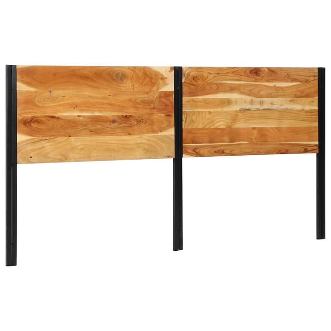 vidaXL - Hoofdeinde - 200 - cm - massief - acaciahout - en - ijzer