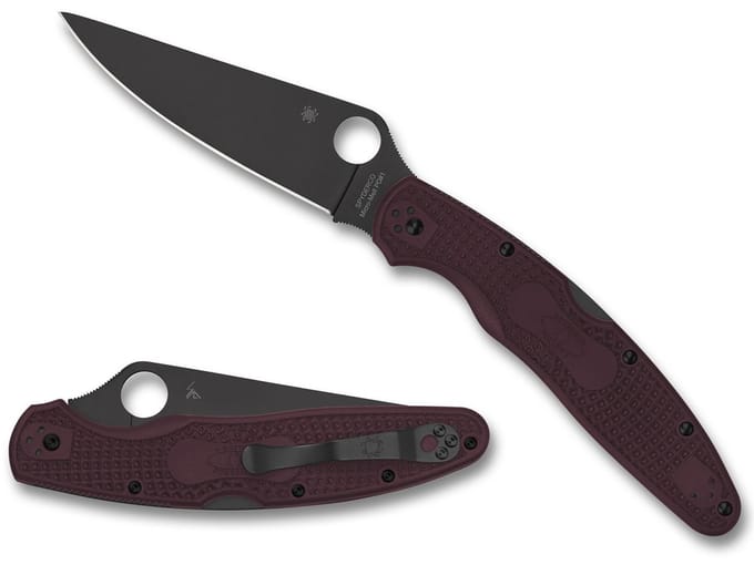 Spyderco police 4 lightweight burgundy m