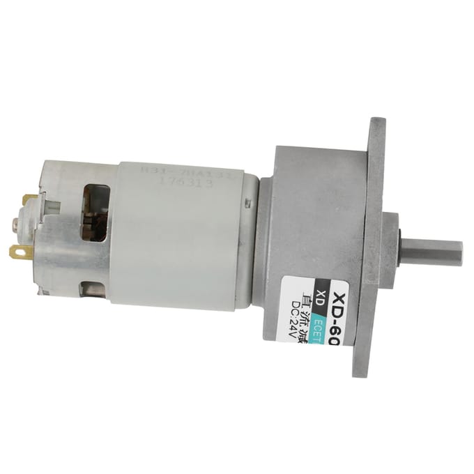 Moteur à engrenages métallique CC Micro 35W Vitesse réglable Horaire Antihoraire (24V 100 tr/min)