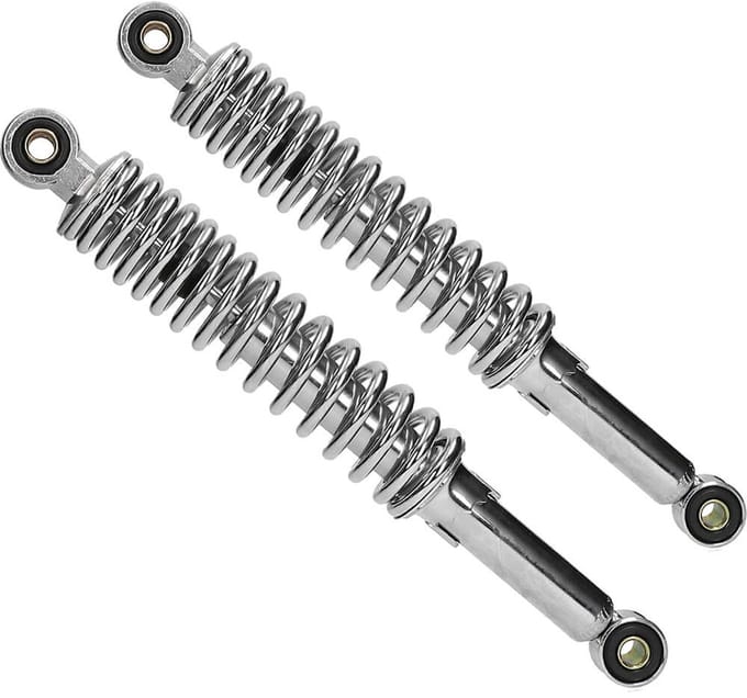 MKX Schokbrekerset 320mm Gilera Citta, Puch Maxi, Tomos chroom