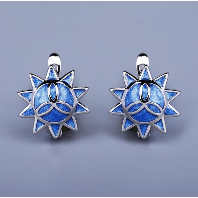 Emaille Oorbellen Prachtige Oorbellen Feest Bruiloft Bruids Sieraden gray