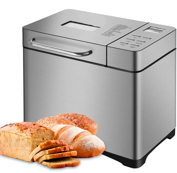 Broodbakmachine - Broodmachine - Brood Maker Machine - 19-in-1 - Automatische Broodbakmachine - 650W - LCD Display - Fruit- & Notendispenser