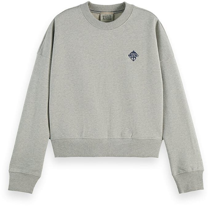 Scotch & Soda Embroidered Logo Relaxed Fit Sweatshirt