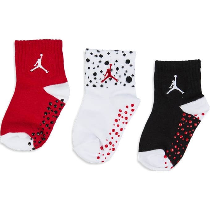 Jordan Cement 3pk Infant Ankle Sokken Unisex - Wit - Maat 12 - 24 MONTHS - Katoen