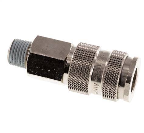 Gehard staal DN 7.8 Luchtkoppeling Snelkoppeling R 1/4 inch Buitendraad - CLS7-M-STN-BL-014
