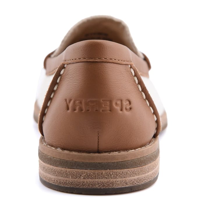 Sperry Port Driving Textiel Dames Witte/Tan Standaard Loafers
