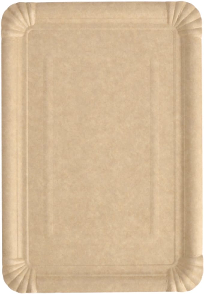 250 Borden, karton pure hoekig 18 cm x 26 cm bruin