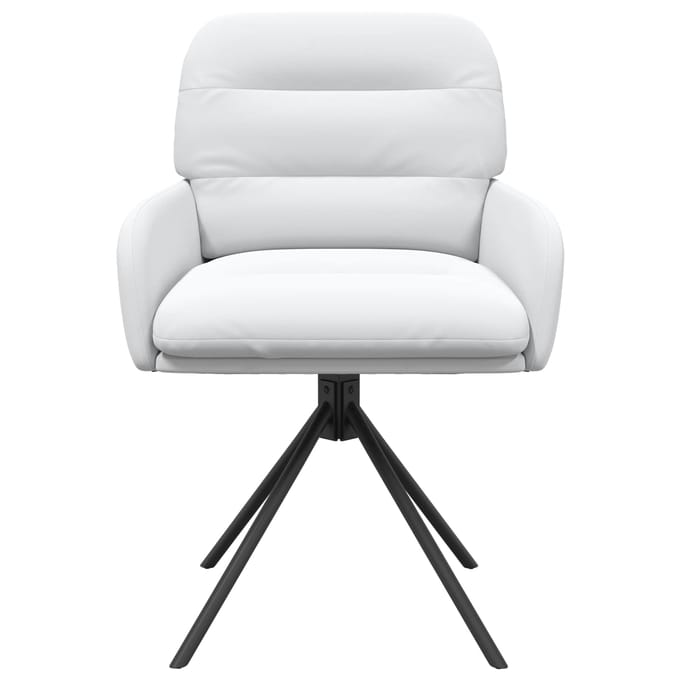 vidaXL Chaises de salle à manger pivotantes 4 pcs Simili cuir Blanc