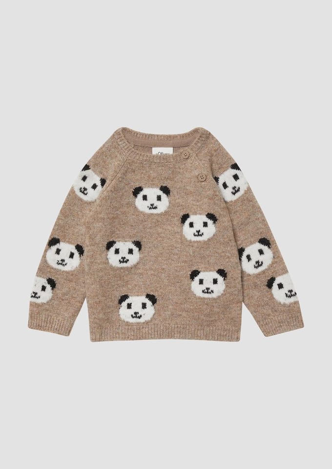 Unisex Gebreide Pull met Berenmotieven voor Baby's s.Oliver