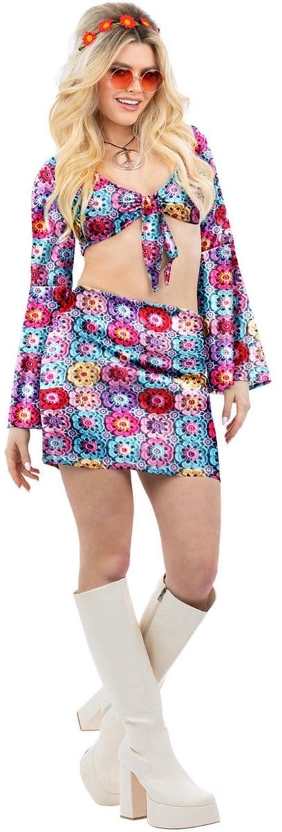 RUBIES NL - Jaren 60 kostuum crochet look dames - L