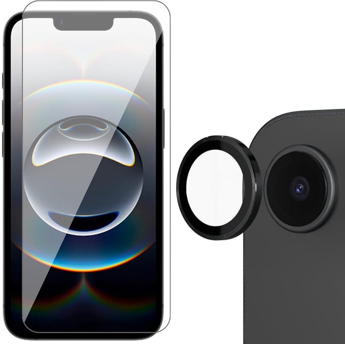 Screenprotector & Camera Protector geschikt voor iPhone 16e - Glas