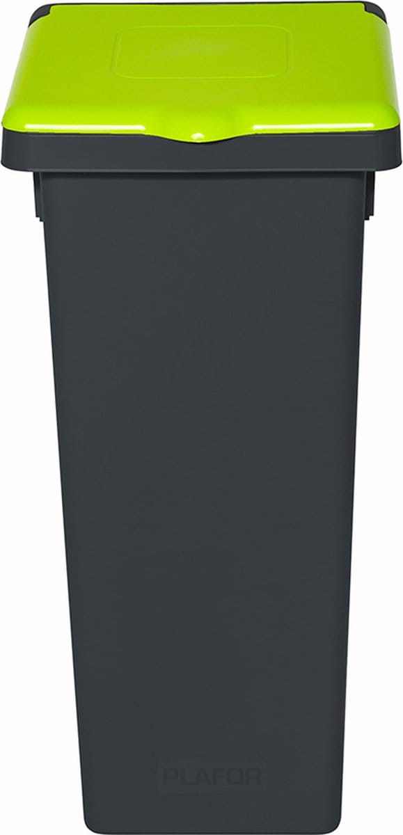 Plafor - Fit Prullenbak met Deksel 20L – Recycling - Groen
