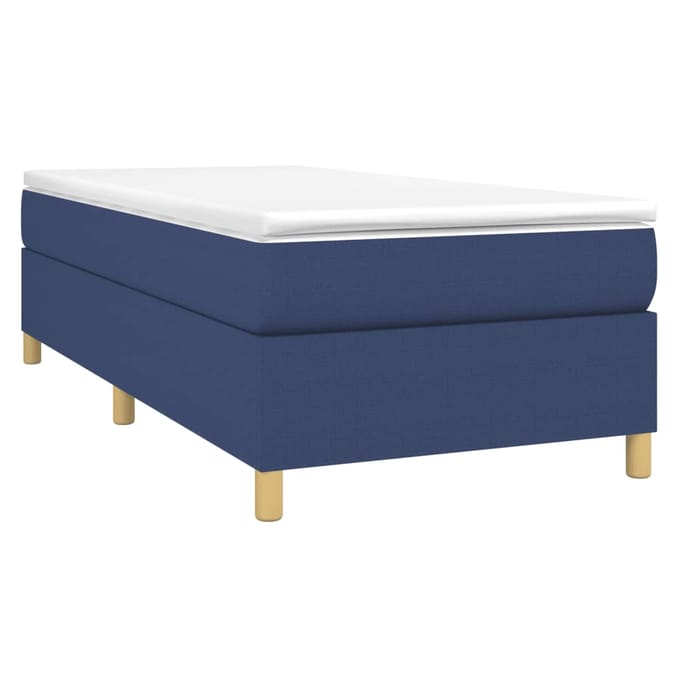 vidaXL - Boxspring - bed - 100x200 - cm - stof - blauw
