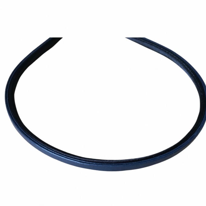 Haarband- blauw leer 4.5 mm - Charme Bijoux