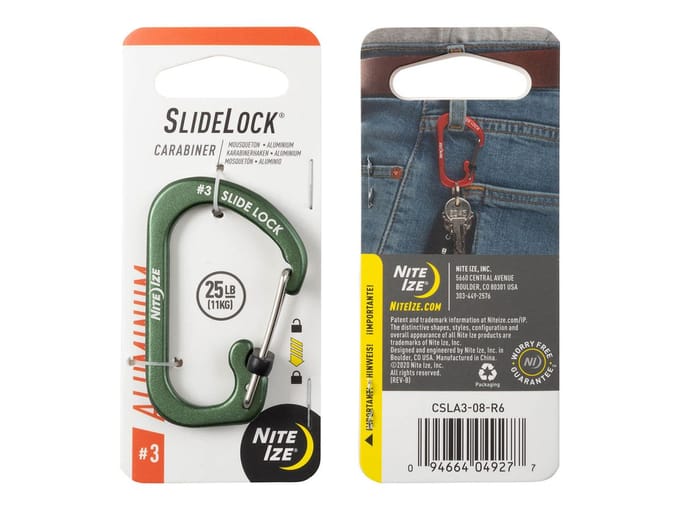 Nite Ize Karabijnhaak Slidelock Aluminium groen #3