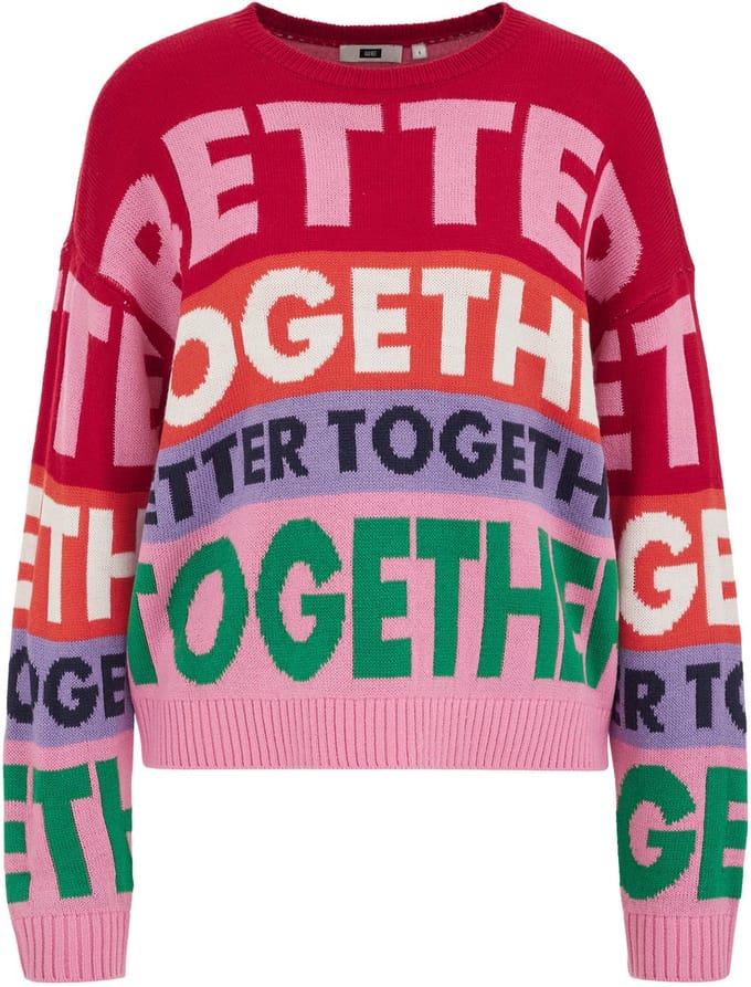 We Fashion Knitted Pullover Multi-coloured Maat: S | Sweaters Outlet | Dames | Groen