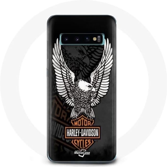 Hoesje - Harley Davidson - Samsung Galaxy S10 Edge - Zwart - Adelaar logo - Hard