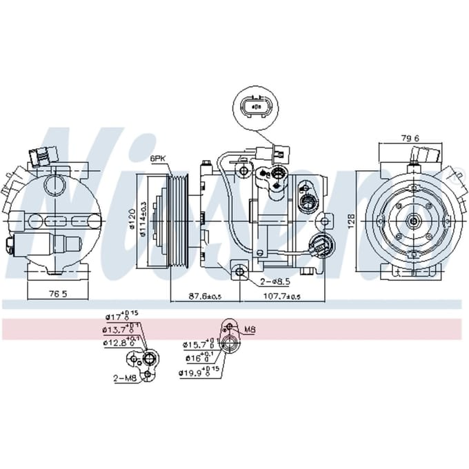 Compressor airconditioning NISSENS 890563